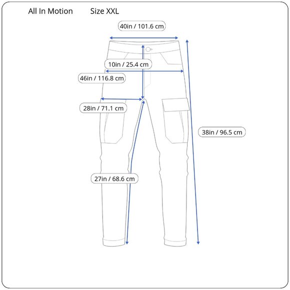 All In Motion Mens Quick Dry UPF 50+ Cargo Jogger Pants With 4-Way Stretch XXL - Picture 12 of 12